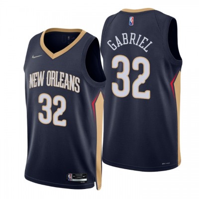 Nike New Orleans Pelicans #32 Wenyen Gabriel Navy Men's 2021-22 NBA 75th Anniversary Diamond Swingman Jersey - Icon Edition Men's